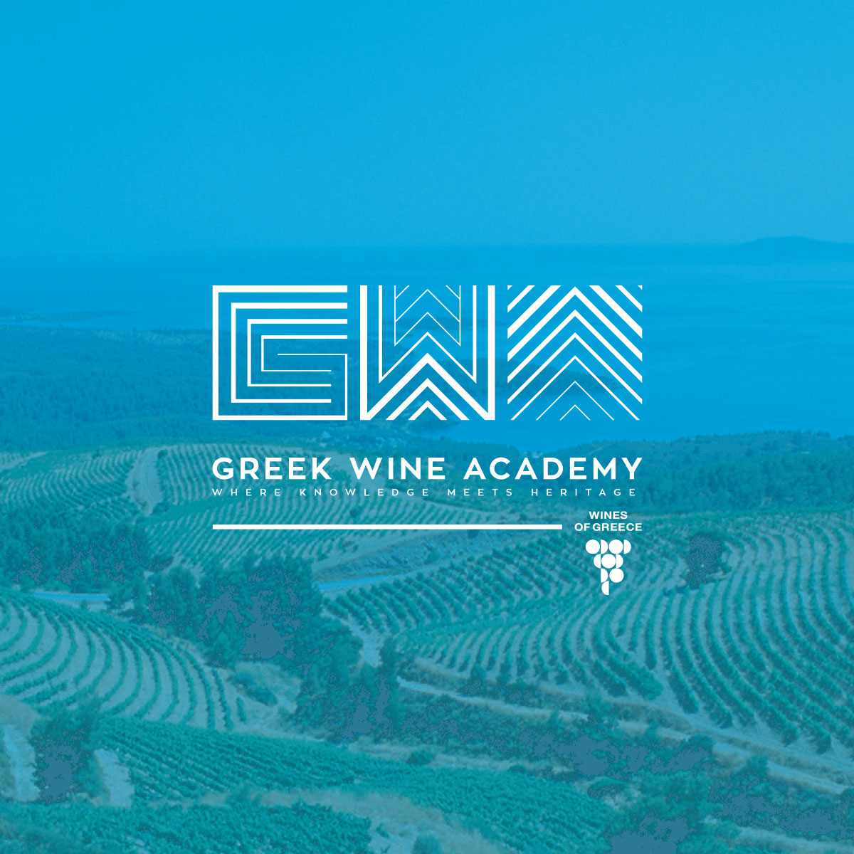 GREEK WINE ACADEMY LOGO WITH BACKGROUD